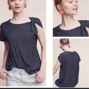 Anthropologie Deletta Gathered One Shoulder Top